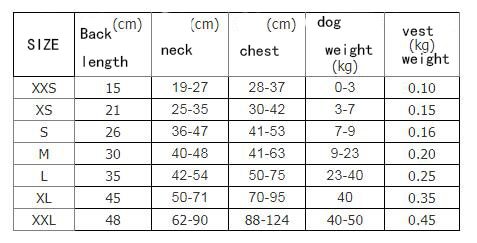 Reflective Dog Summer Life Vest (XXS-XXL)