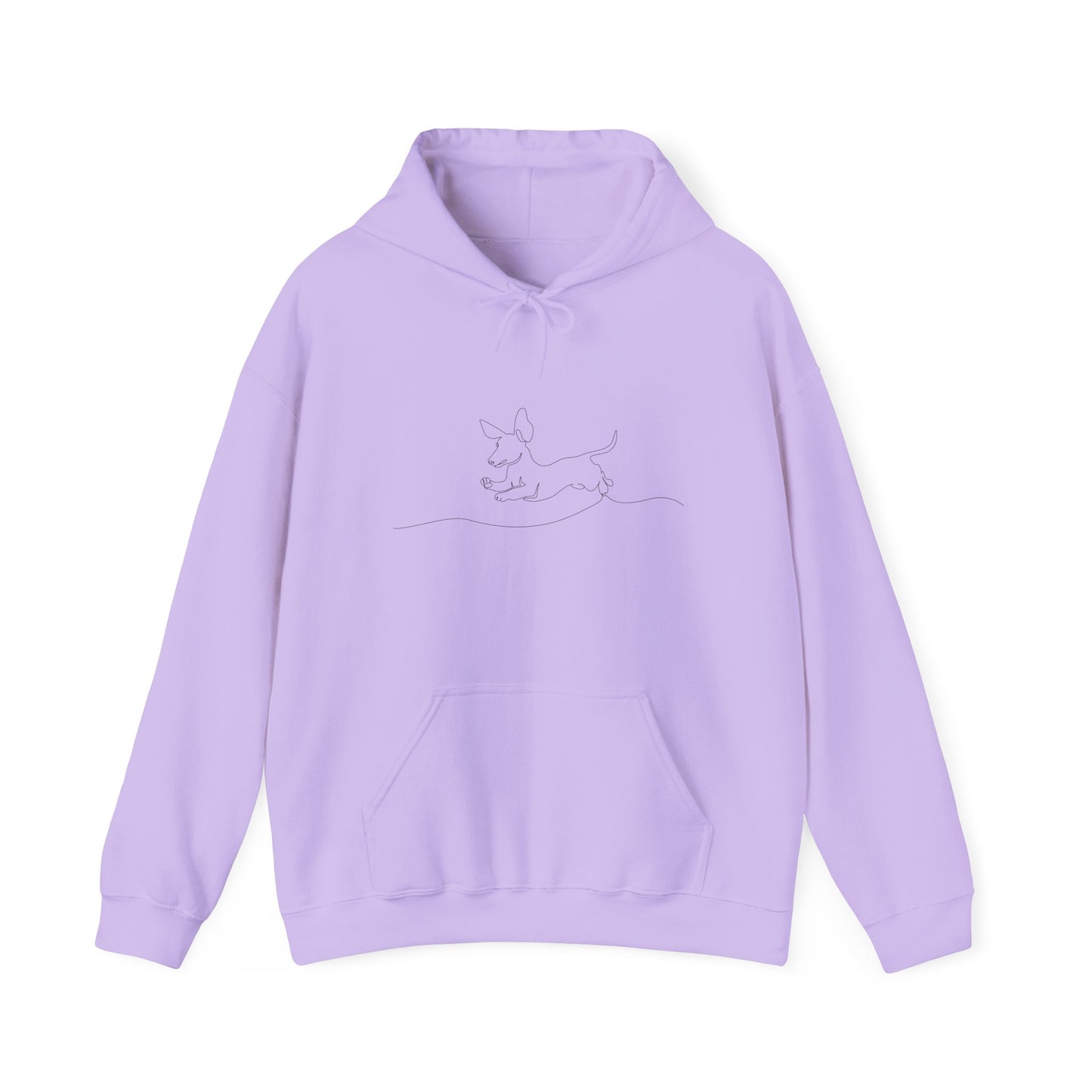 WEINER DOG DRAWING Unisex Hooded Sweatshirt, Warm Pullover, Casual Gift, Everyday Wear, Chill Vibes, Perfect for All Seasons