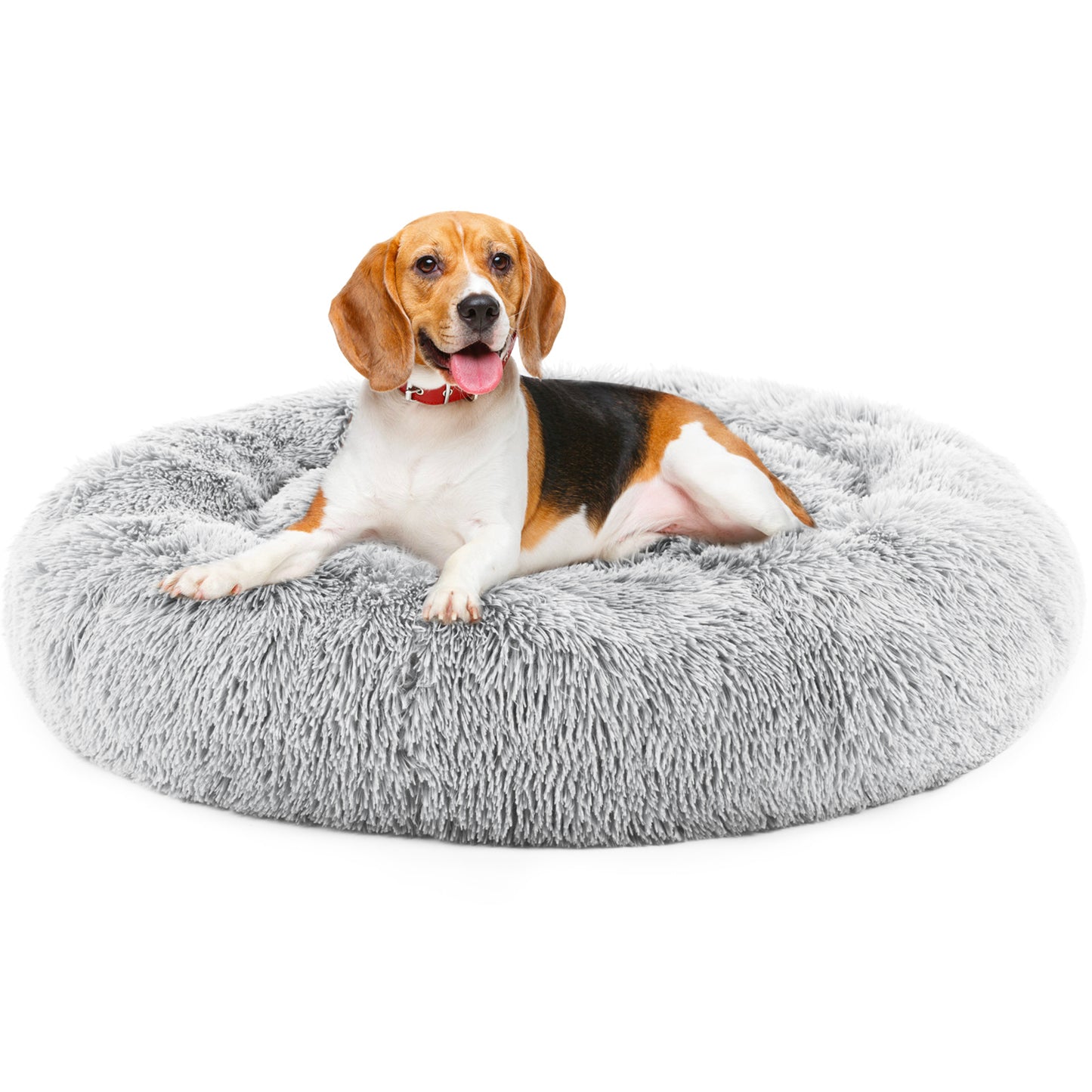Round Fluffy Plush Faux Fur Dog/Cat Bed
