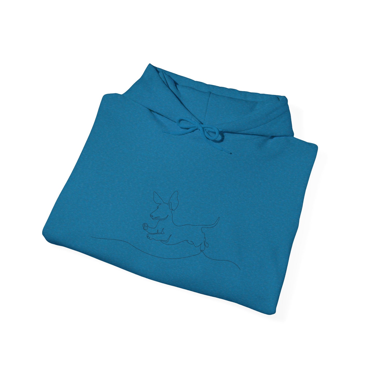 WEINER DOG DRAWING Unisex Hooded Sweatshirt, Warm Pullover, Casual Gift, Everyday Wear, Chill Vibes, Perfect for All Seasons