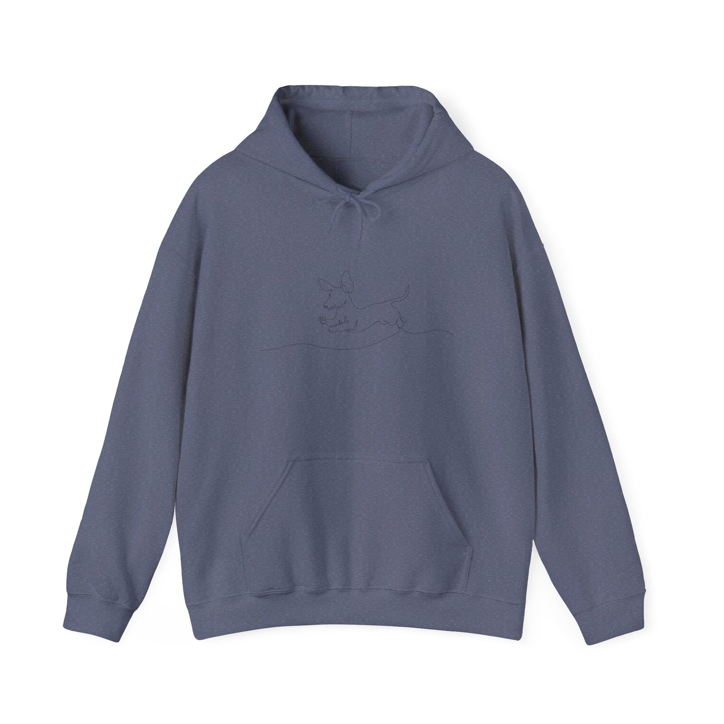 WEINER DOG DRAWING Unisex Hooded Sweatshirt, Warm Pullover, Casual Gift, Everyday Wear, Chill Vibes, Perfect for All Seasons
