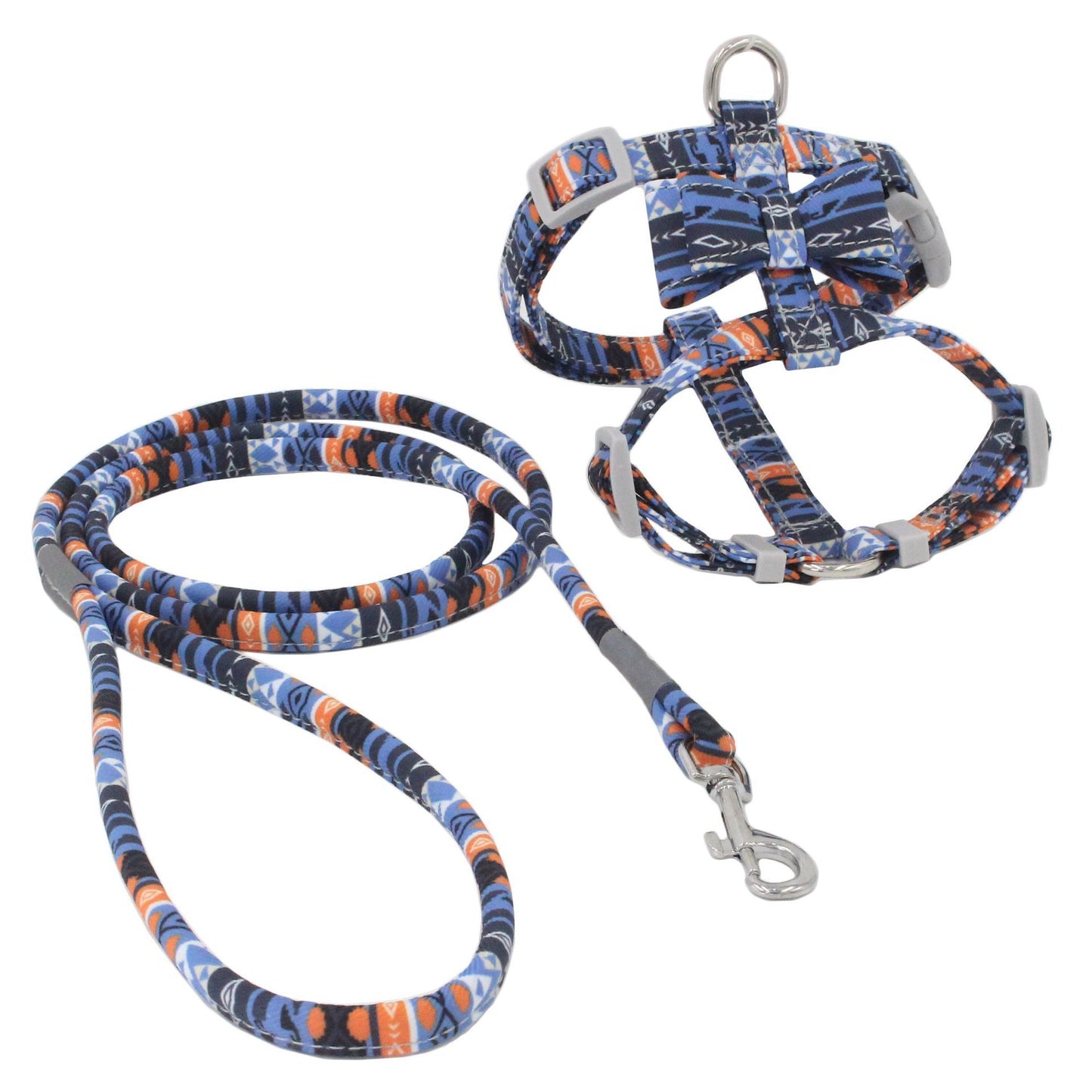 Small & Medium Printed Harness and Leash Set