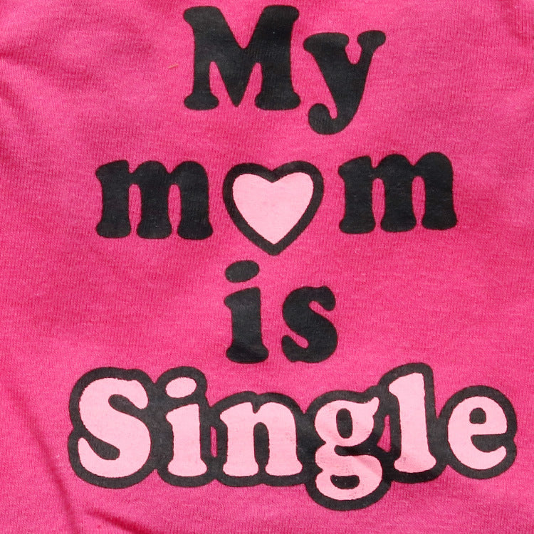Cotton "My Mom is Single" Dog T-Shirt (XS-L)