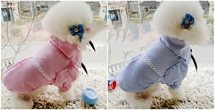 Bubble Sleeve Bow Tie Pet Shirt (S-2XL)