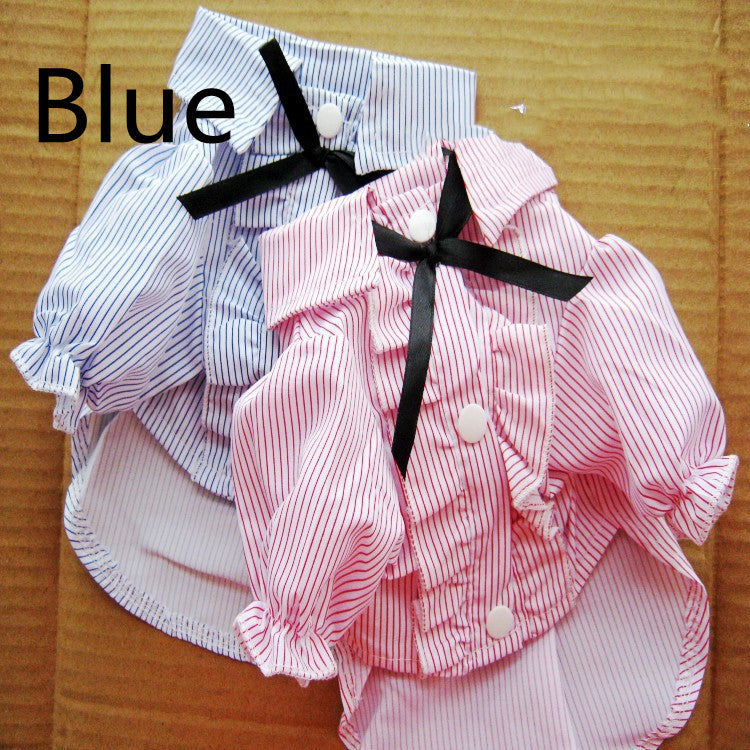 Bubble Sleeve Bow Tie Pet Shirt (S-2XL)