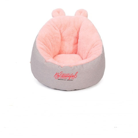 Grey Deep Cushion Pet Bed (S-M)