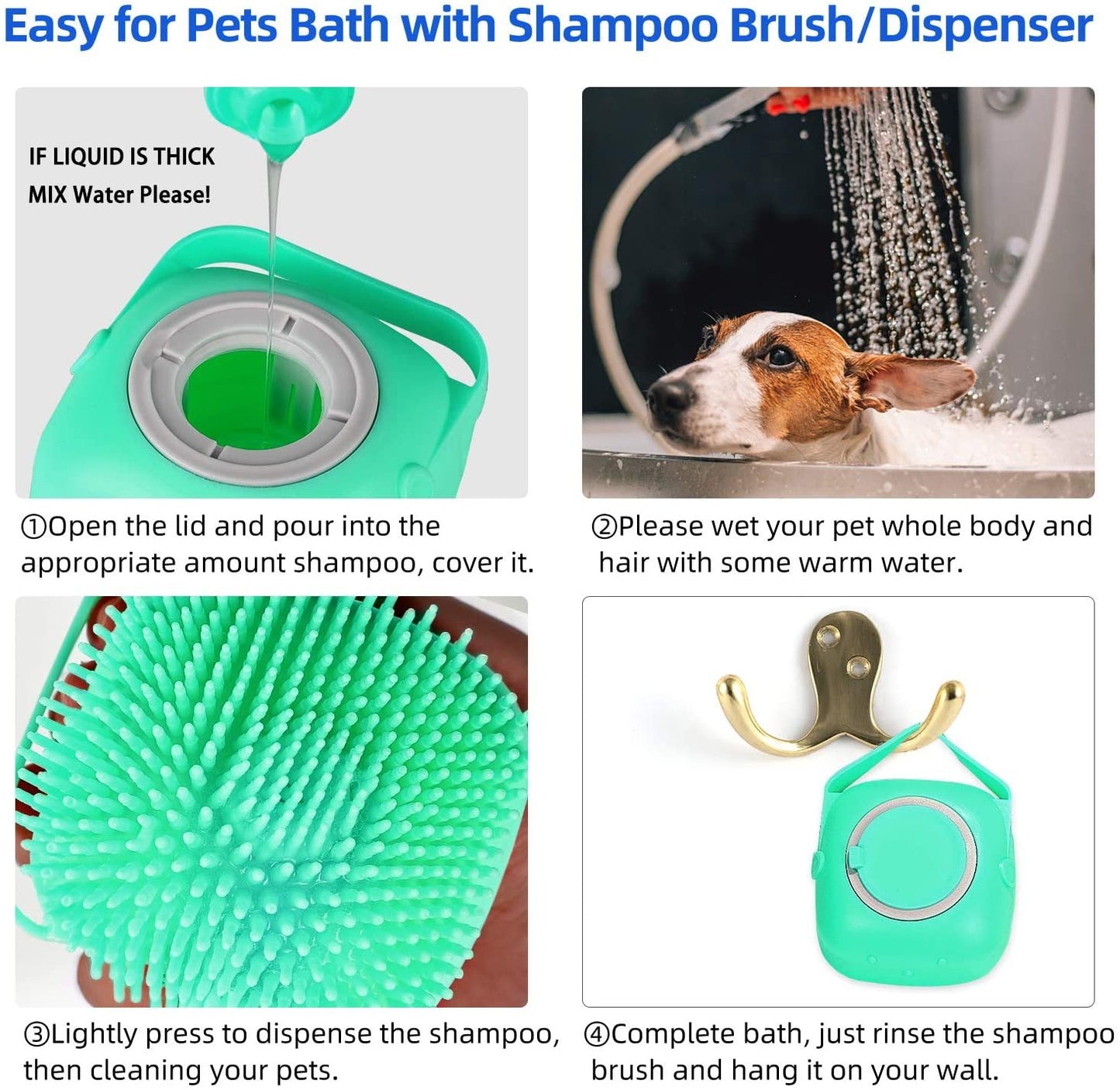 Silicone Shampoo Pet Brush