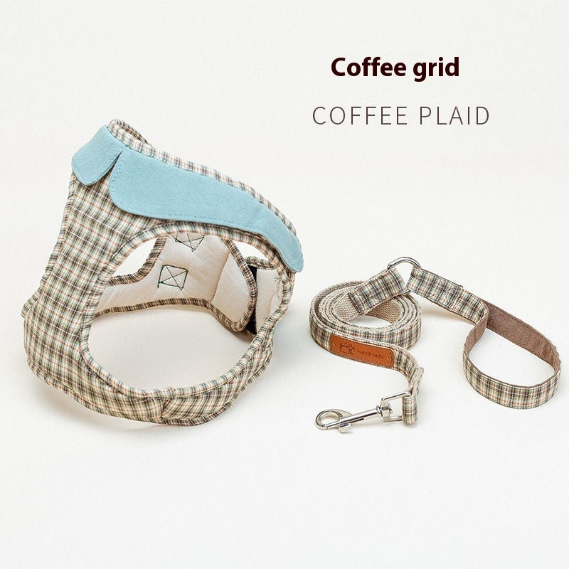 Plaid, Collared Harness & Leash Set (XXS-L)