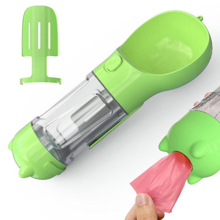 Portable, Travel 3 In 1 Dog Water/Food Bottle & Baggie Dispenser