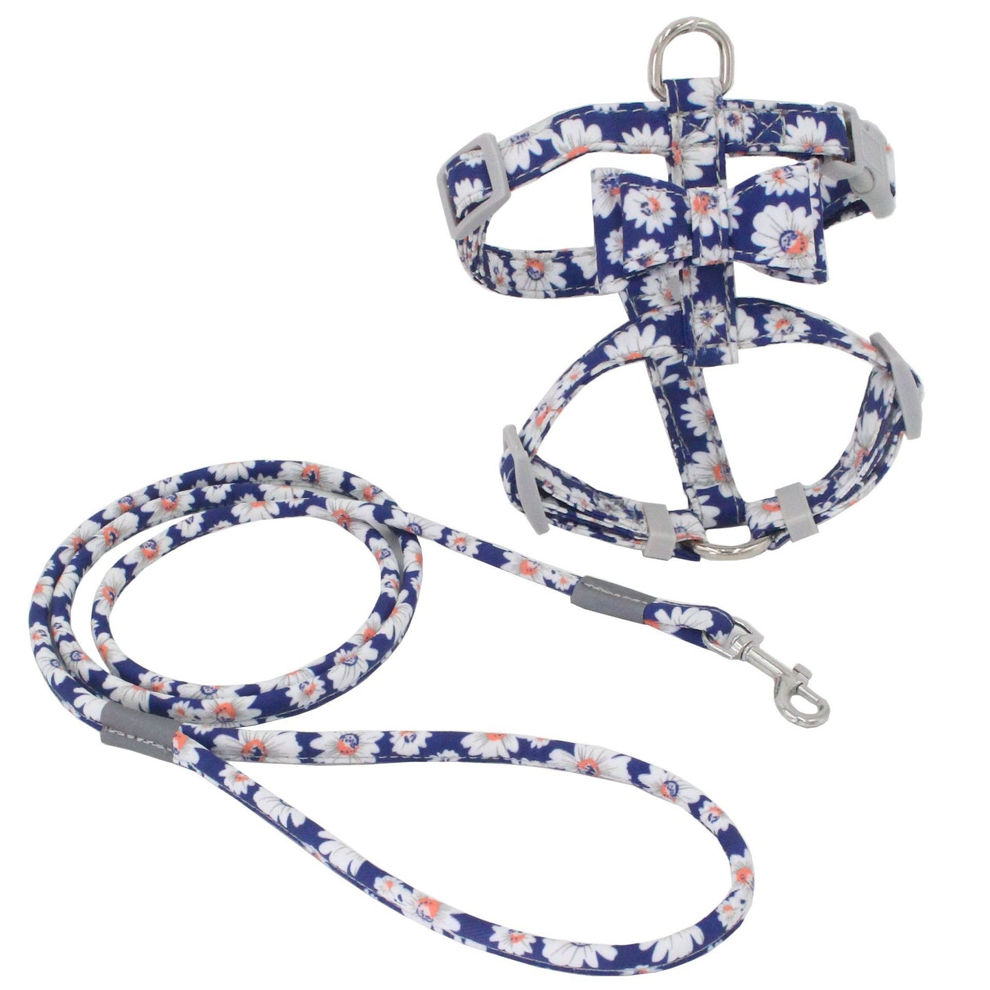 Small & Medium Printed Harness and Leash Set
