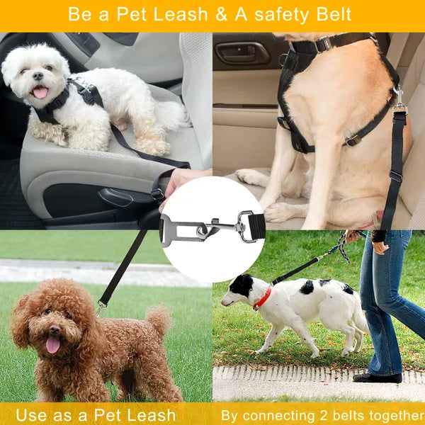 2Pcs Pet Dog Adjustable Safety Seat Belt