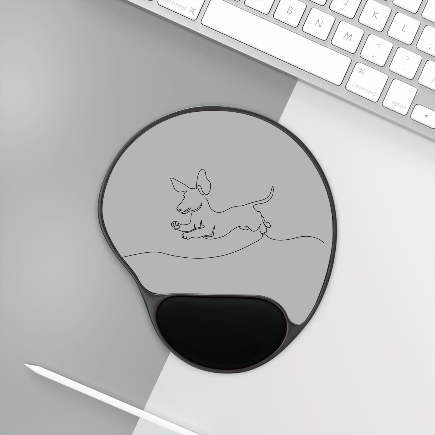 WEENTINGS Dachshund Mouse Pad with Wrist Rest, Cute Office Decor, Dog Lover Gift, Ergonomic Desk Accessory, Computer Mousepad for Home or Office