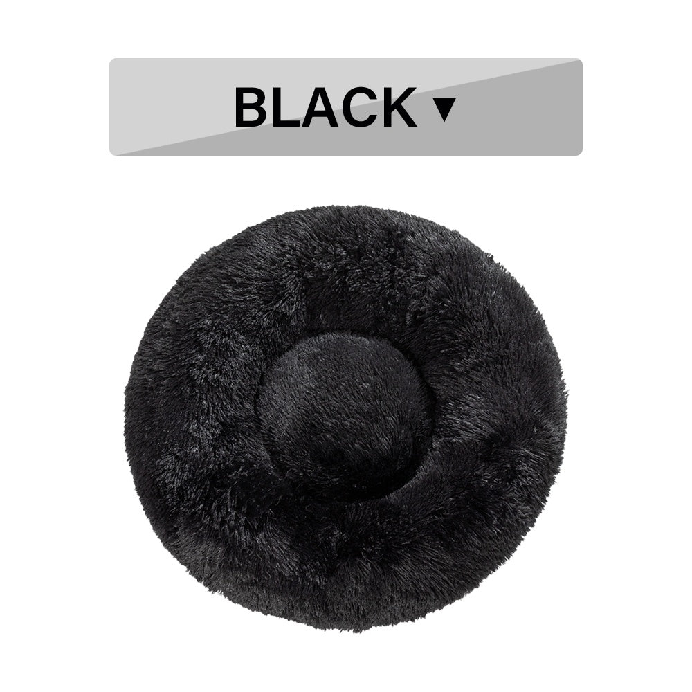 Warm, Fluffy Donut Pet Bed (S-XL)