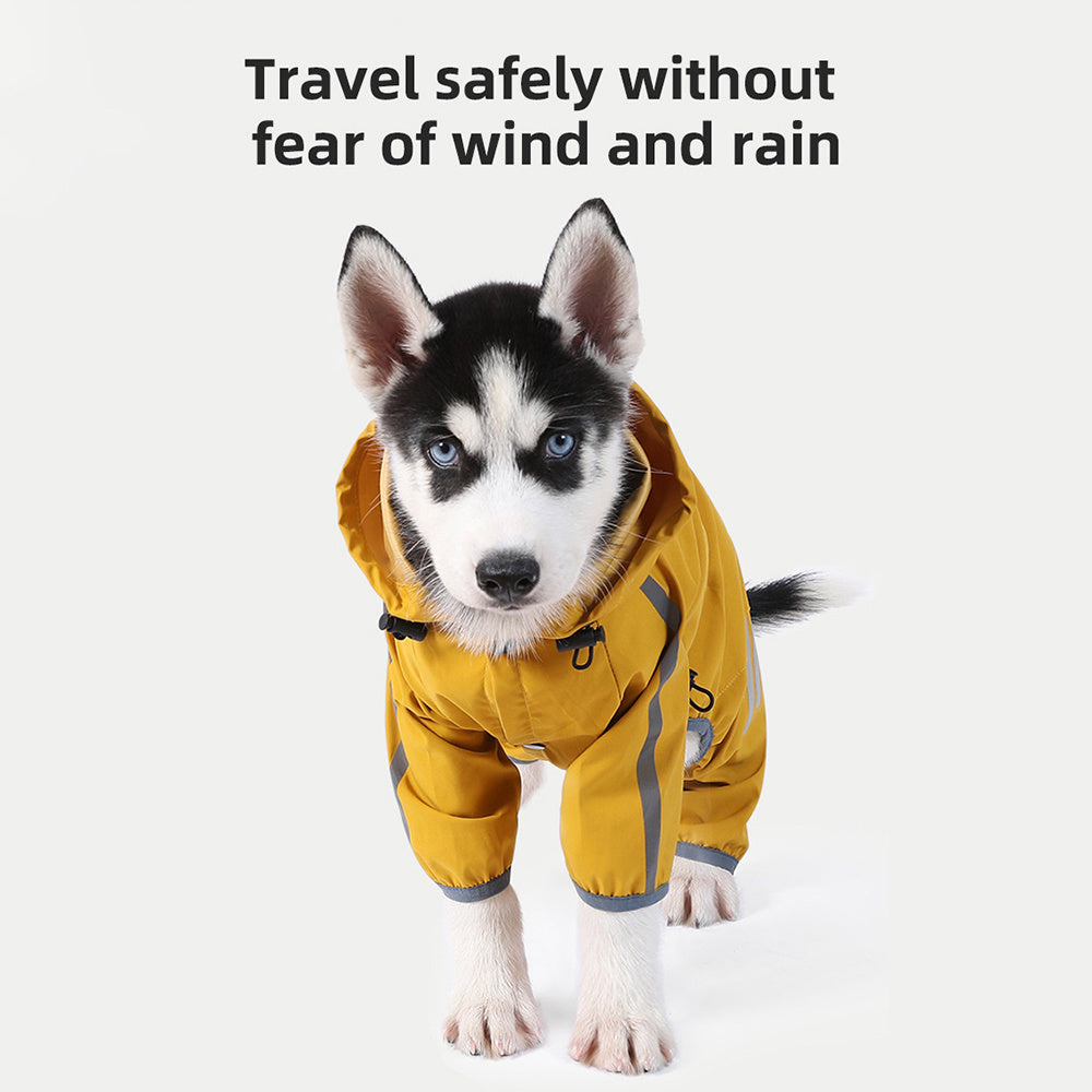 Waterproof Dog Raincoat With Reflective Strap