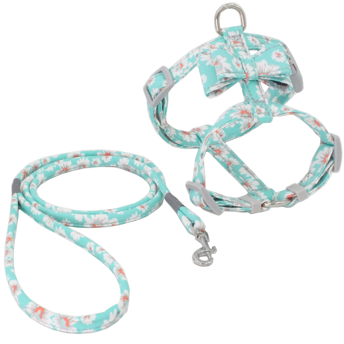 Small & Medium Printed Harness and Leash Set