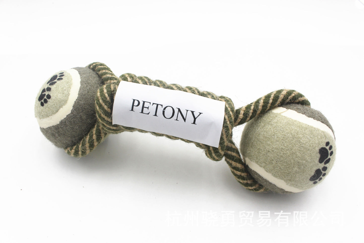Pet Dumbbell, Rope Tennis Ball Chew Toy