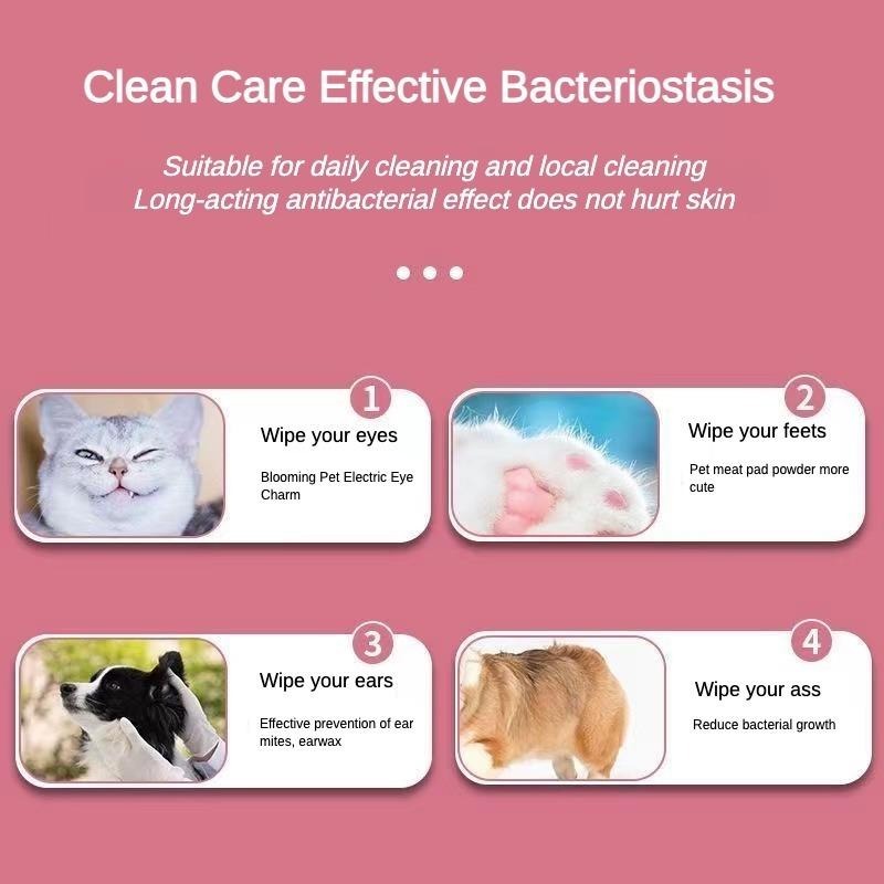 Unscented, Plant-based Pet Wipes for Cleaning & Deodorizing