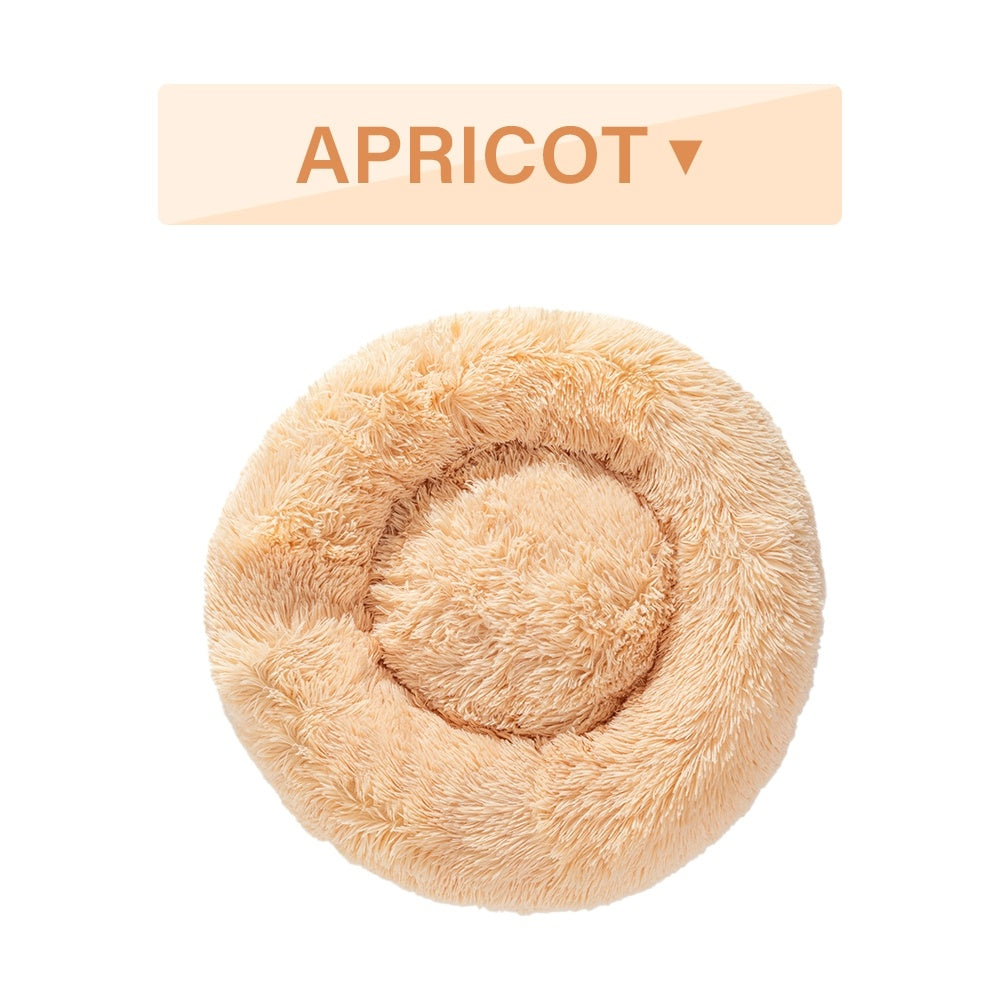 Warm, Fluffy Donut Pet Bed (S-XL)