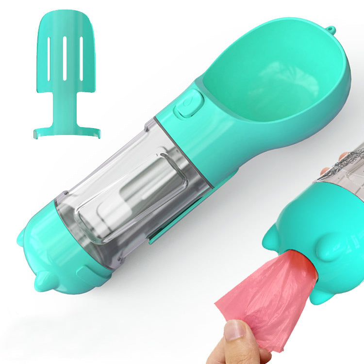 Portable, Travel 3 In 1 Dog Water/Food Bottle & Baggie Dispenser