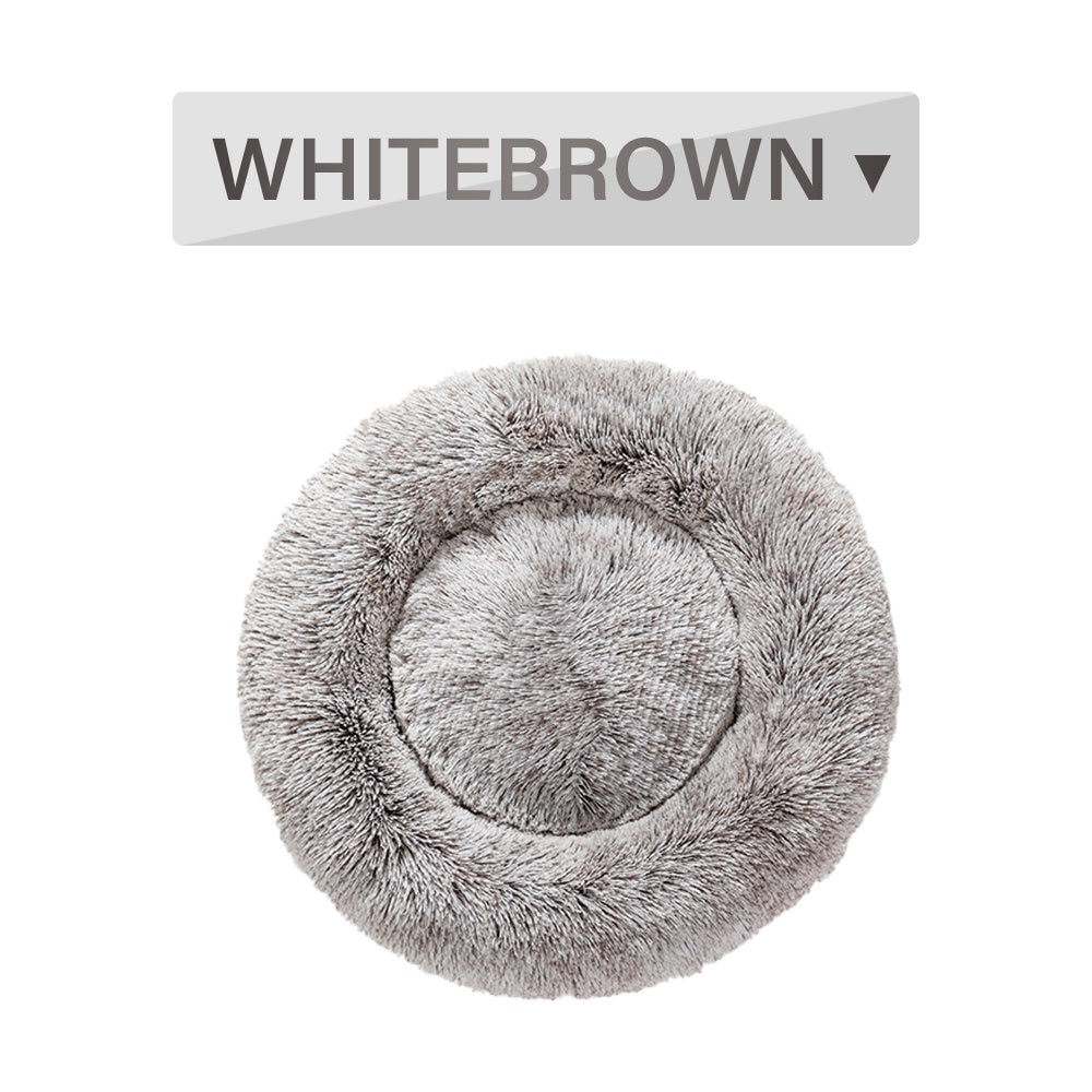 Warm, Fluffy Donut Pet Bed (S-XL)