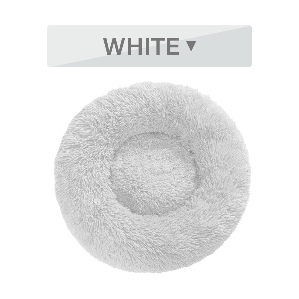 Warm, Fluffy Donut Pet Bed (S-XL)