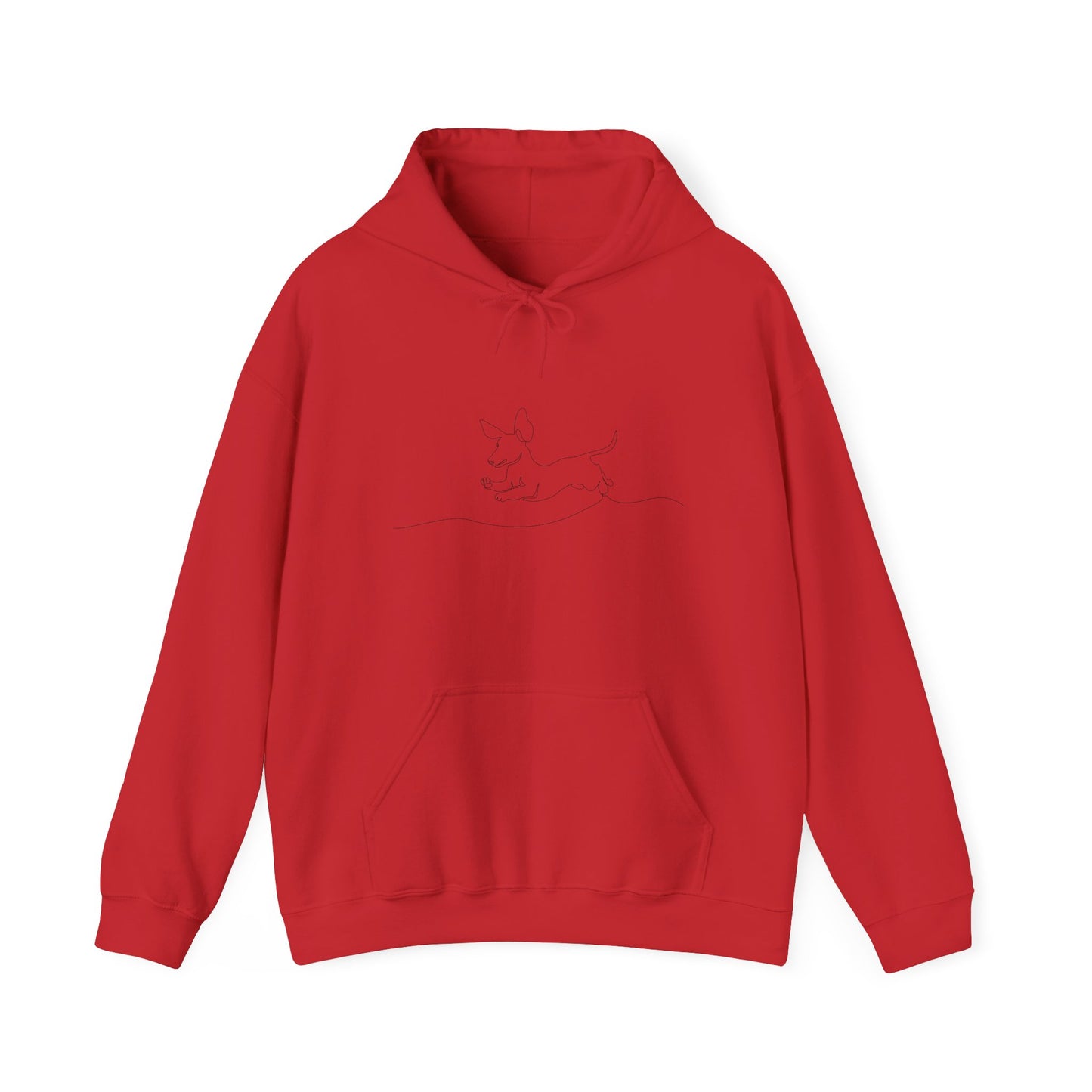 WEINER DOG DRAWING Unisex Hooded Sweatshirt, Warm Pullover, Casual Gift, Everyday Wear, Chill Vibes, Perfect for All Seasons