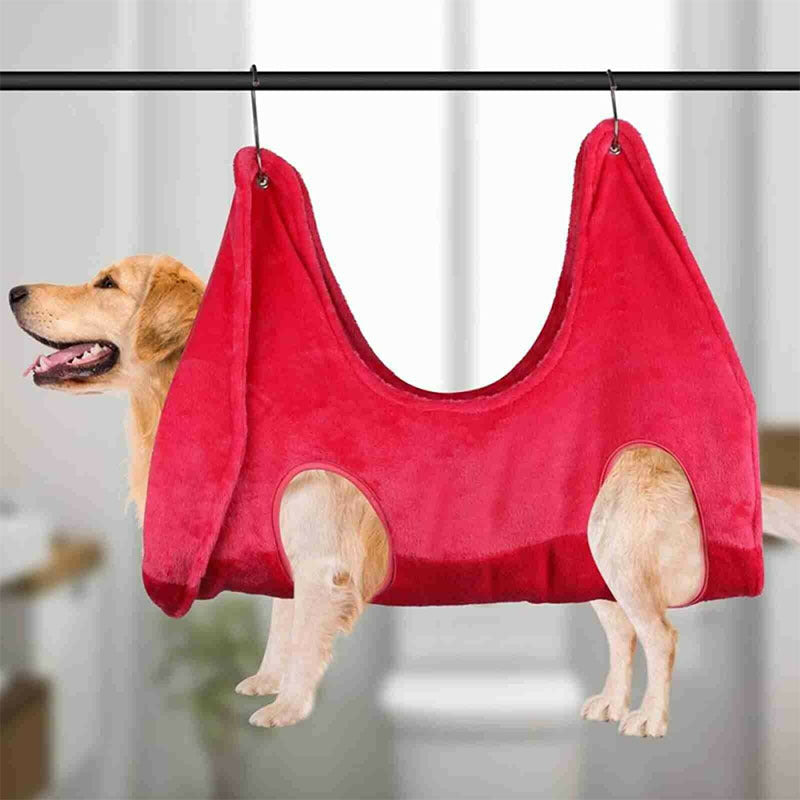 Pet Grooming Hammock, Restraint Bag for Nail Trims & More (S-L)