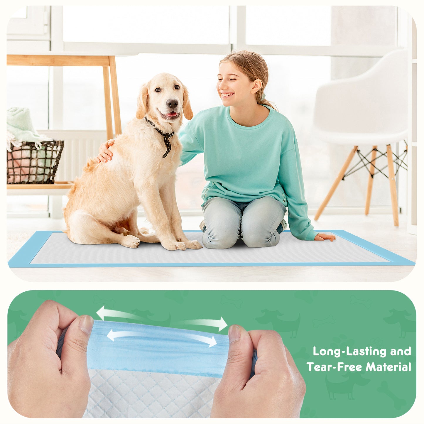 Leak-Proof, Disposable Pee Pads