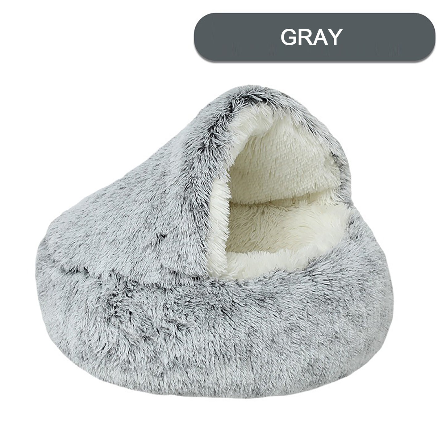 Luxurious Fuzzy, Plush Round Pet Bed