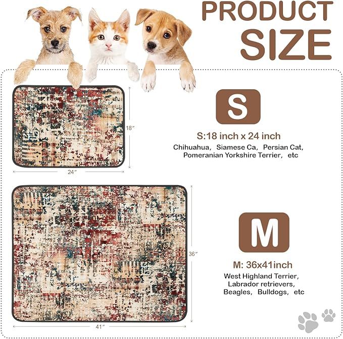 SMALL Washable, Pee Pads, 2 Pack, 18x24