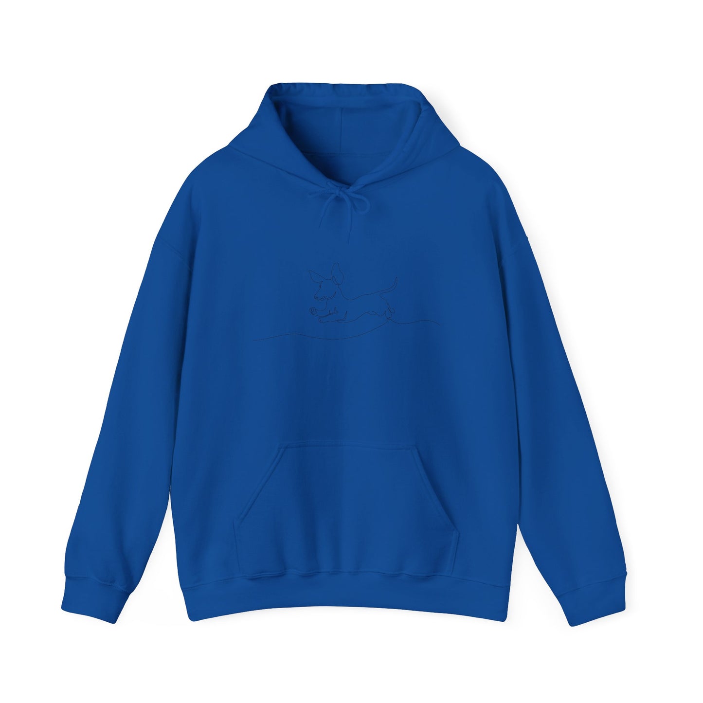 WEINER DOG DRAWING Unisex Hooded Sweatshirt, Warm Pullover, Casual Gift, Everyday Wear, Chill Vibes, Perfect for All Seasons
