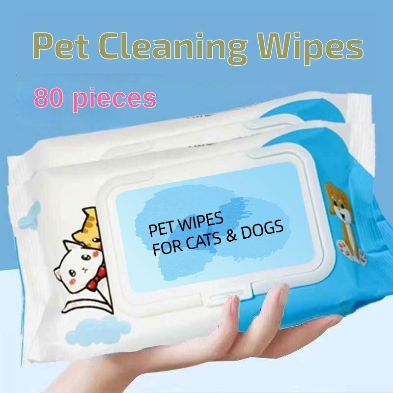 Unscented, Plant-based Pet Wipes for Cleaning & Deodorizing