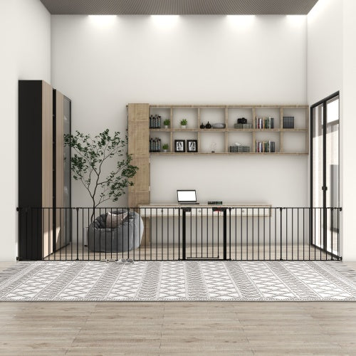 12.5 ft Adjustable Metal Safety Gate/ Play Yard- 6 Panels (Including Gate)