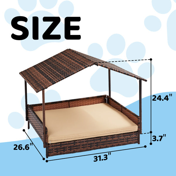 Wicker, Weather Proof Dog House and Bed
