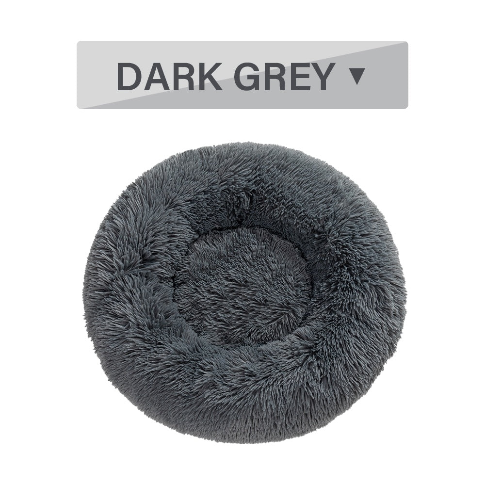 Warm, Fluffy Donut Pet Bed (S-XL)