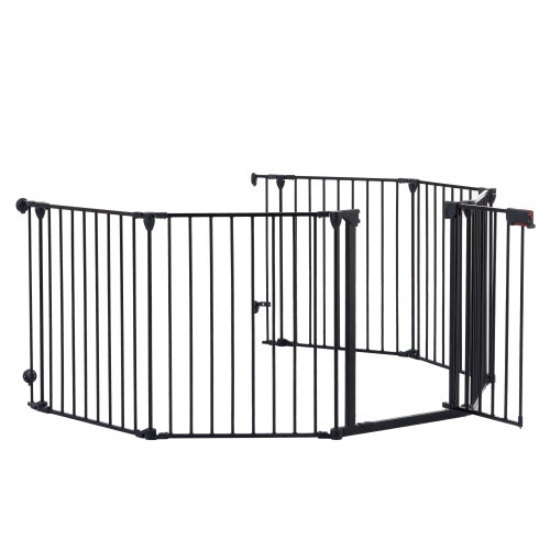 12.5 ft Adjustable Metal Safety Gate/ Play Yard- 6 Panels (Including Gate)