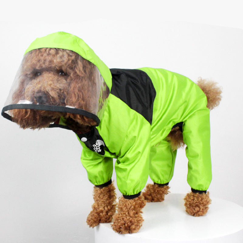TheDogFace Dog Windbreaker, Rain Poncho (XS-4XL)
