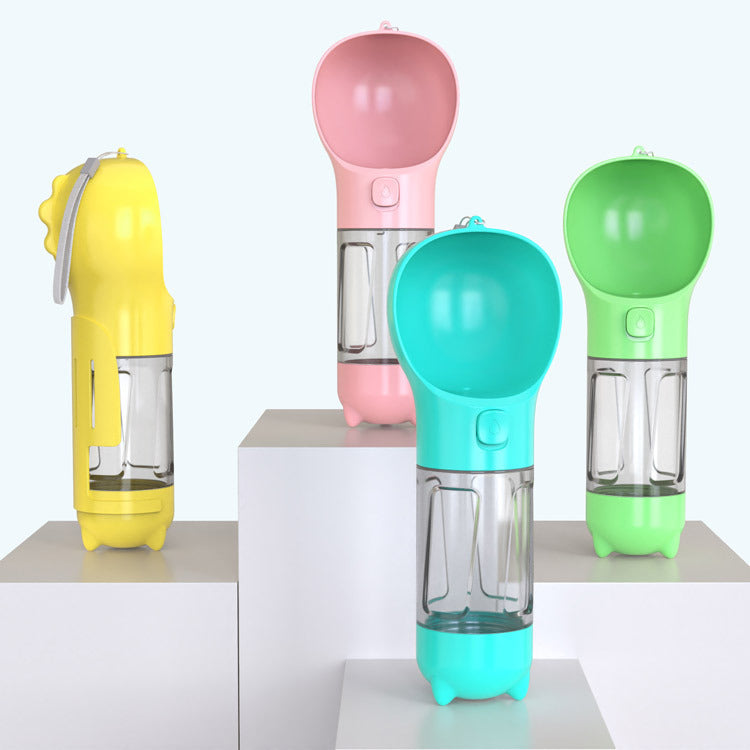 Portable, Travel 3 In 1 Dog Water/Food Bottle & Baggie Dispenser