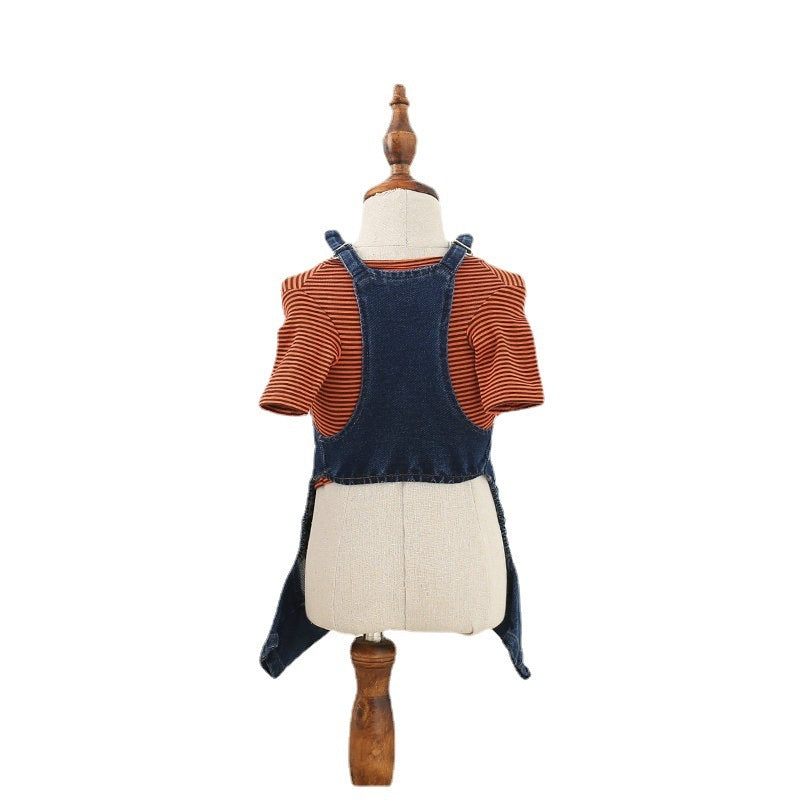 Four-legged Jean Overalls Dog Clothing (S-2XL)