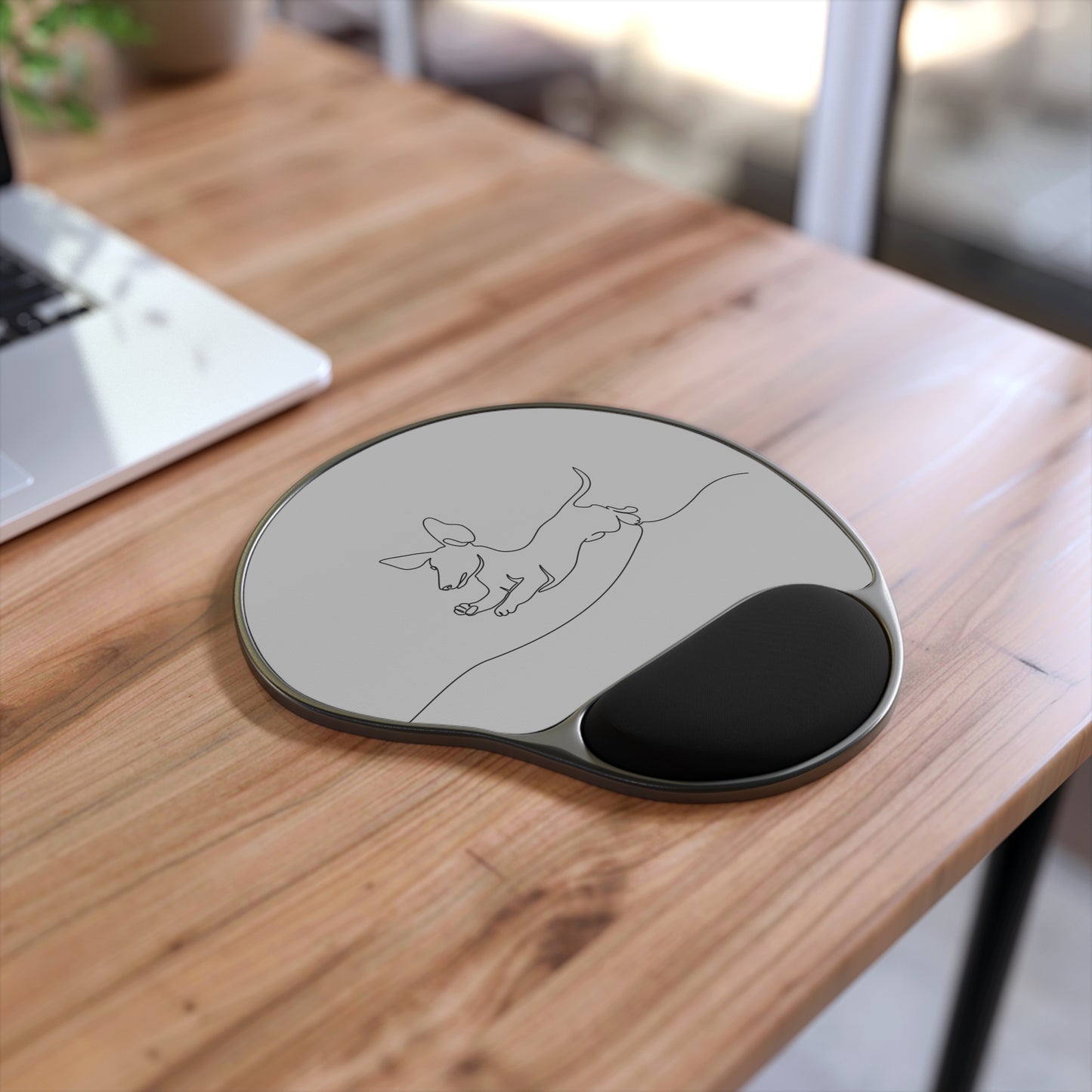 WEENTINGS Dachshund Mouse Pad with Wrist Rest, Cute Office Decor, Dog Lover Gift, Ergonomic Desk Accessory, Computer Mousepad for Home or Office