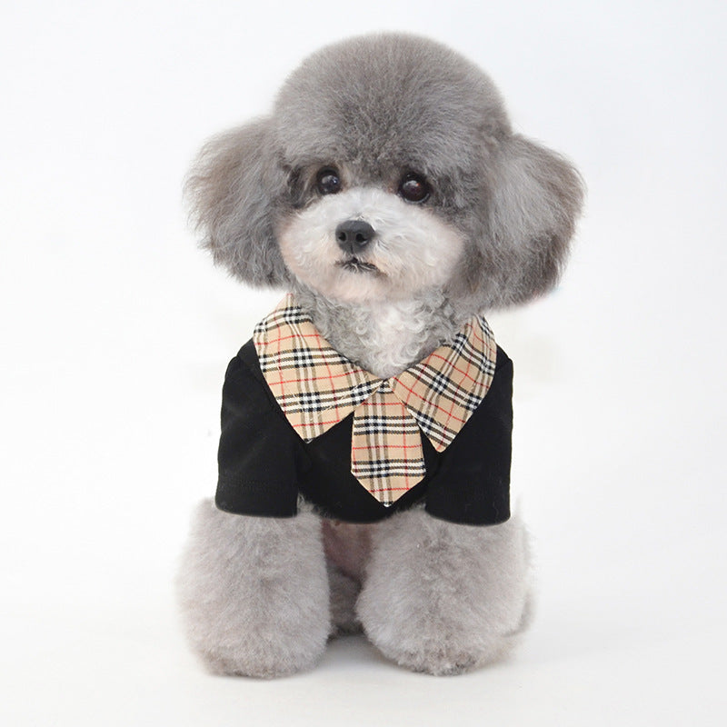 Argyle Shirt and Tie, Business Pet Clothing