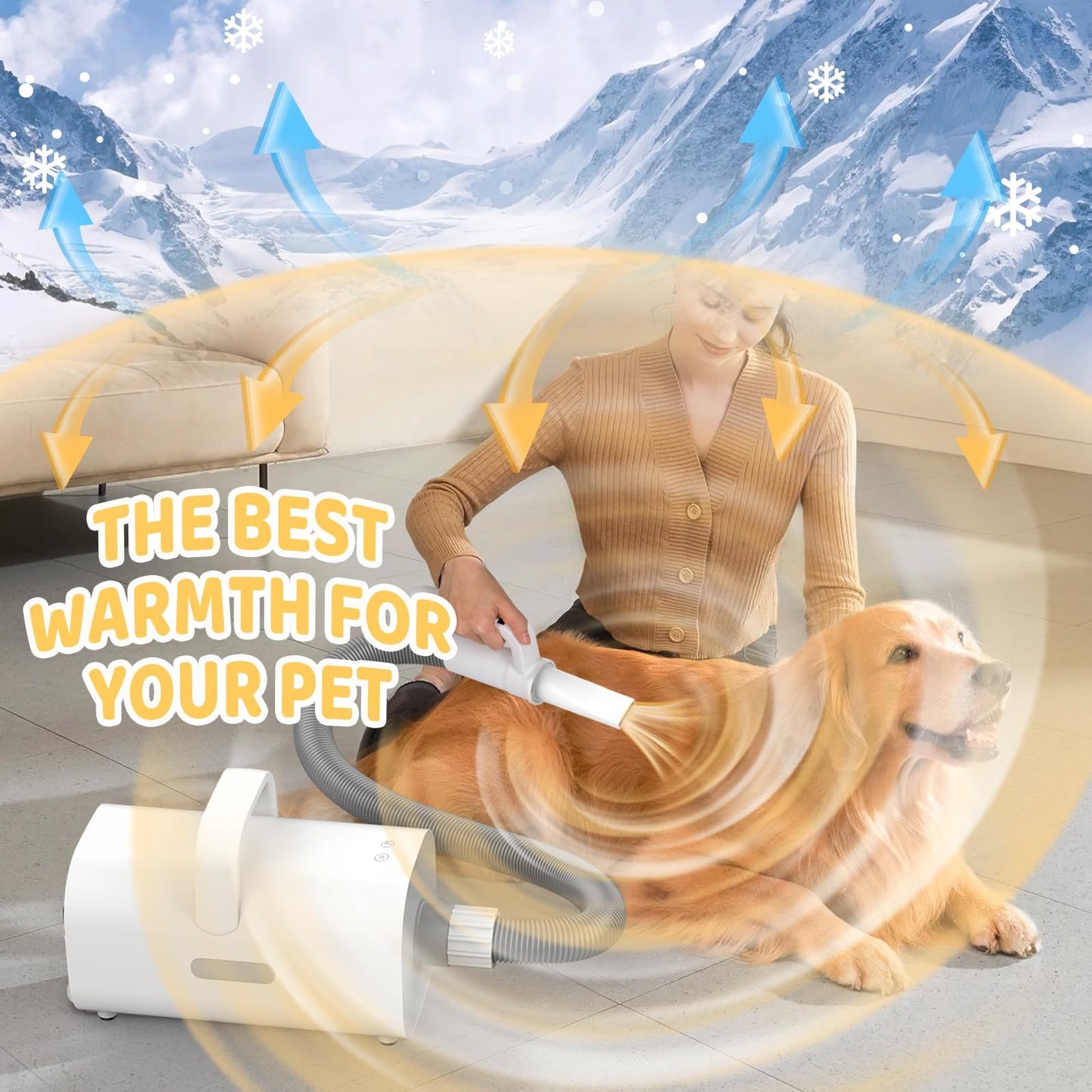 Pet Hair Dryer, 4-in-1 Smart Handle Pet Hair Dryer, Suitable For Dogs And Cats