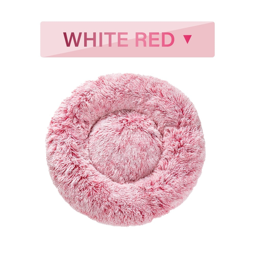 Warm, Fluffy Donut Pet Bed (S-XL)