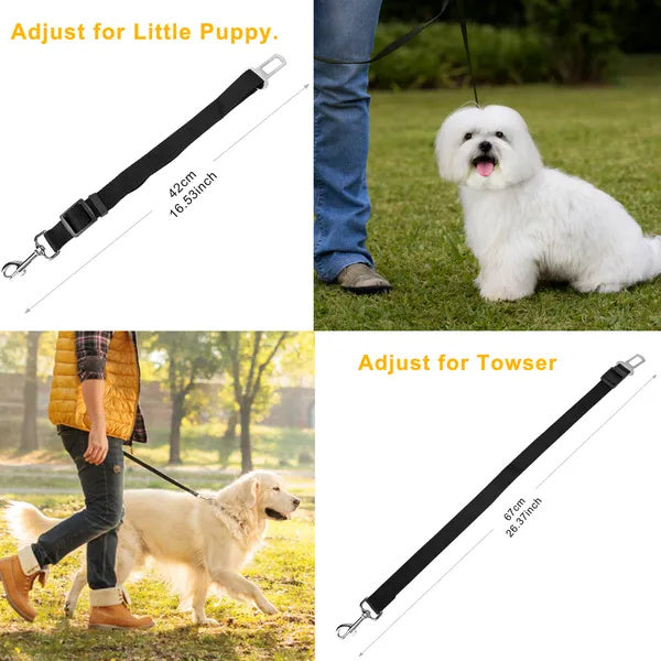 2Pcs Pet Dog Adjustable Safety Seat Belt