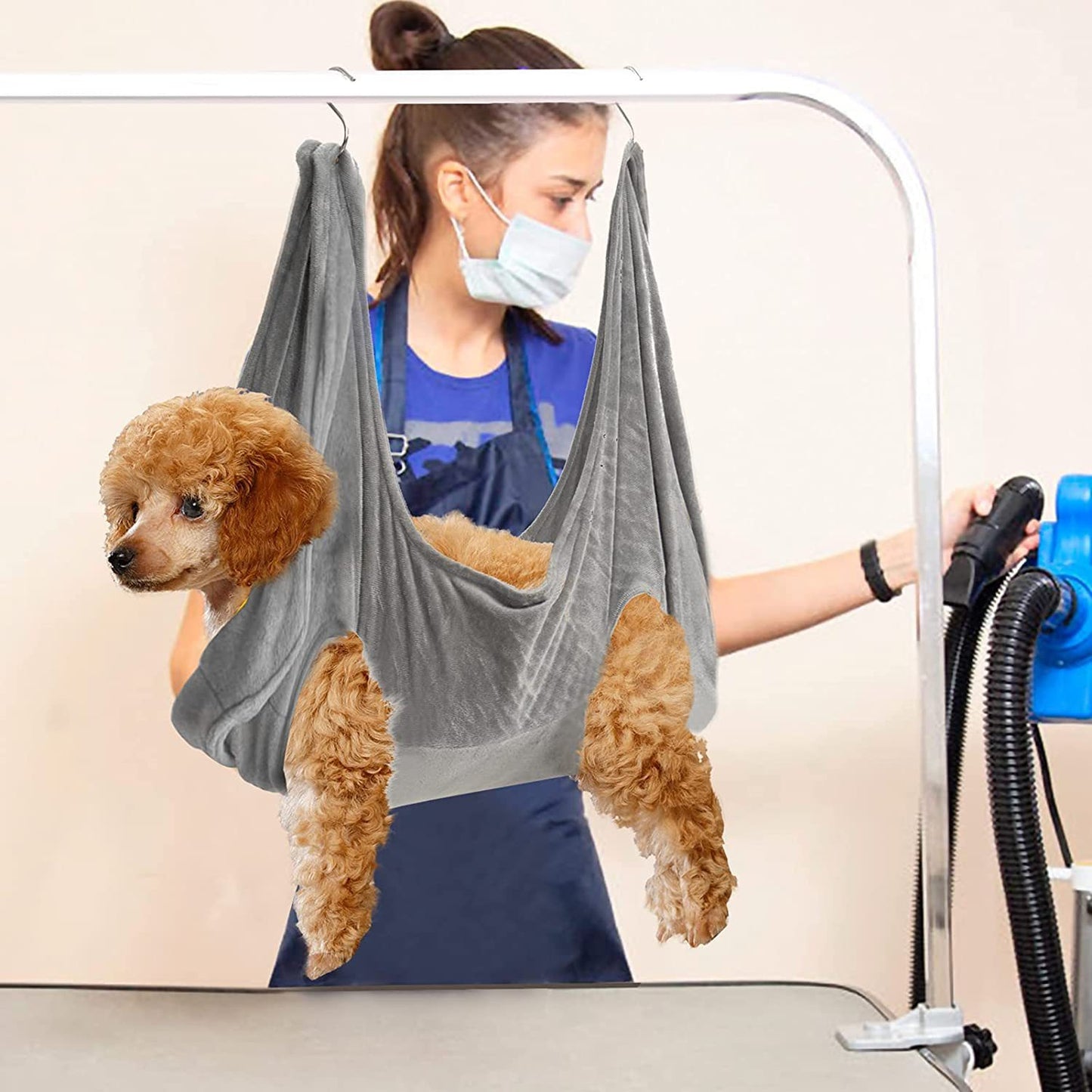 Pet Grooming Hammock, Restraint Bag for Nail Trims & More (S-L)