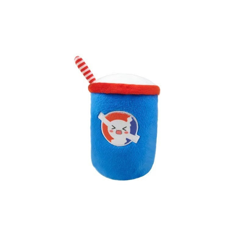 4-in-1 Fast Food Bucket Dog Toy Set, Squeaky Plush Toys