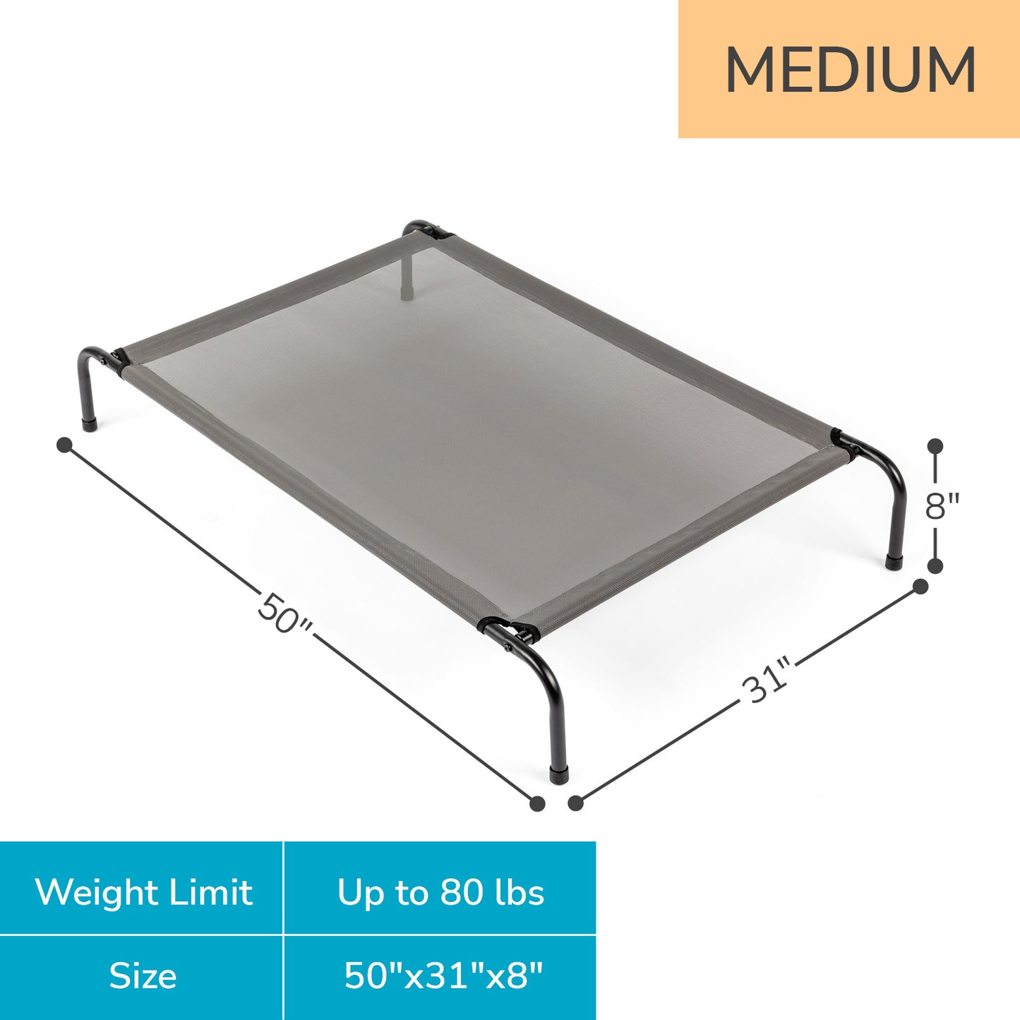 MEDIUM Raised Pet Bed/Cot