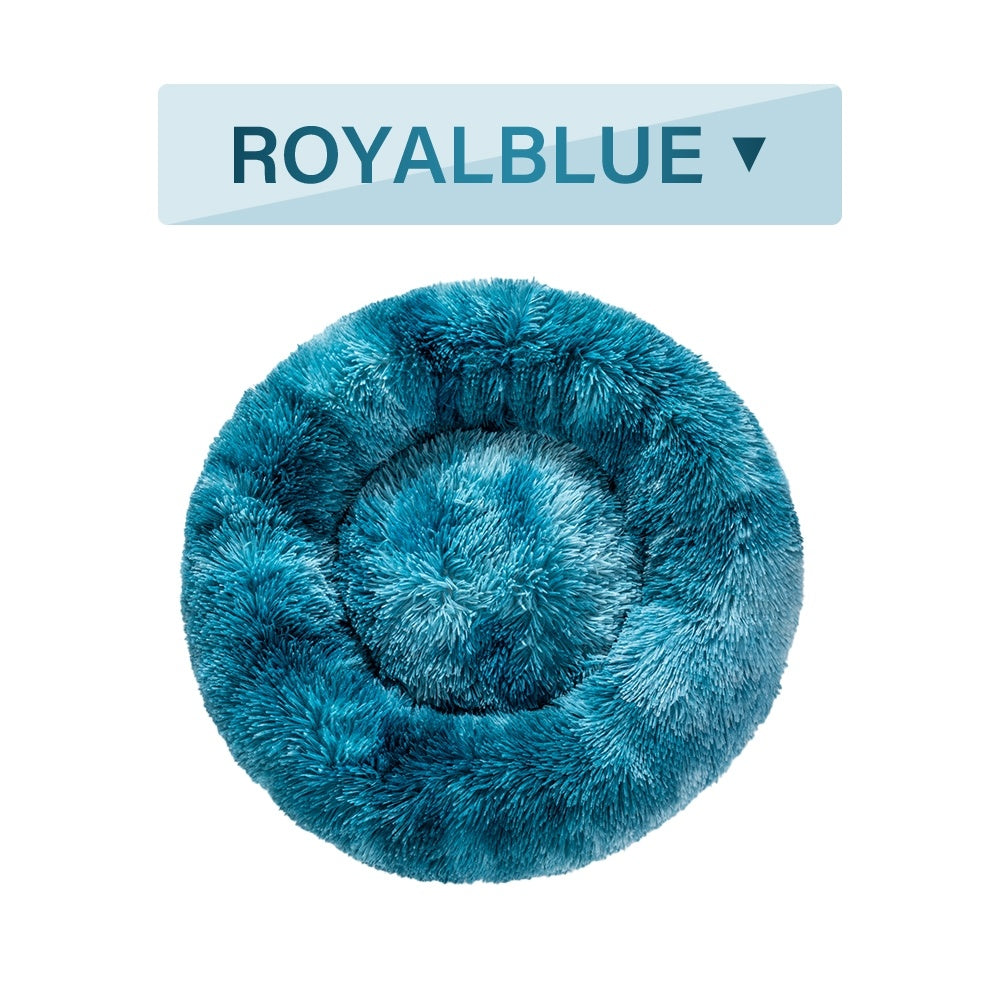 Warm, Fluffy Donut Pet Bed (S-XL)