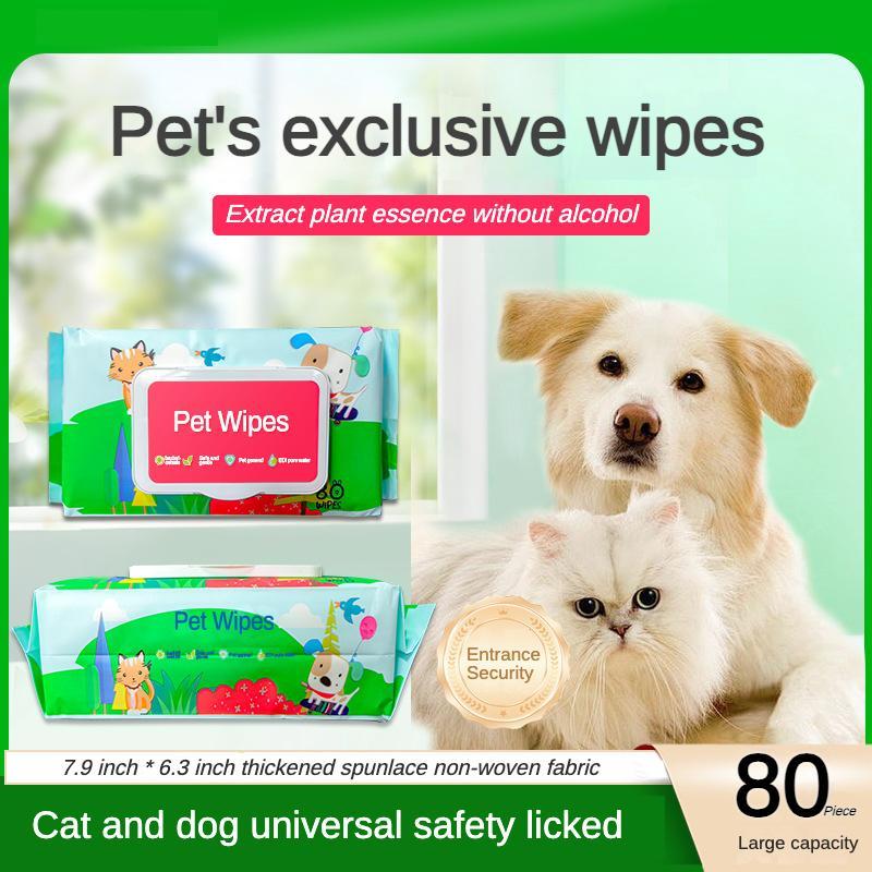 Hypoallergenic- Fragrance Free, Plant-based Dog And Cat Wet Wipes