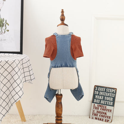 Four-legged Jean Overalls Dog Clothing (S-2XL)
